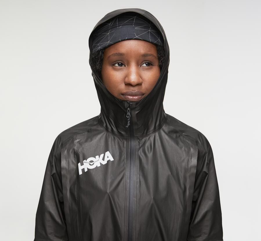 Hoka Australia One One GORE-TEX Shakedry™ Run - Womens Jackets Black - UAPRD-3204